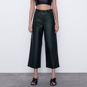 NWT Zara Faux Leather Culottes